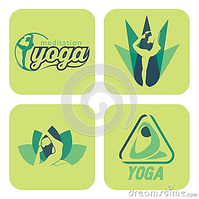 yoga logos. Vector illustration decorative design Vector Illustration