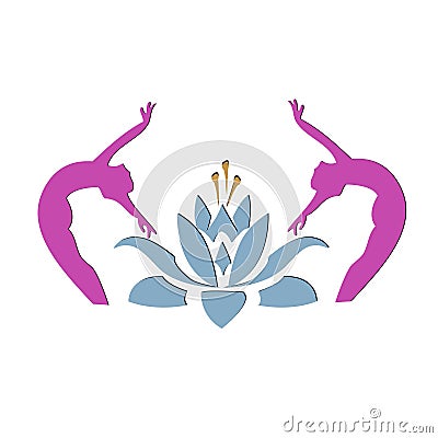 Yoga lotus icon Stock Photo