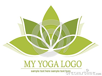 Yoga lotus icon Cartoon Illustration