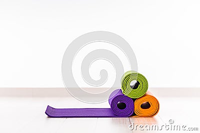 Yoga mat Stock Photo