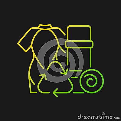 Yoga mats from recycled wetsuits gradient vector icon for dark theme Vector Illustration