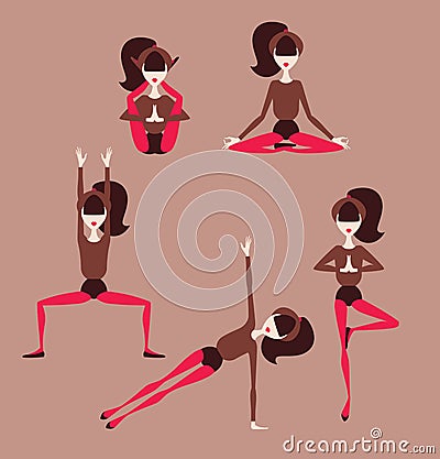 Yoga meditation Vector Illustration