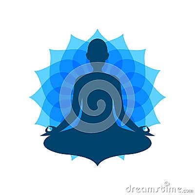 Yoga Meditation ascetic Vector Illustration