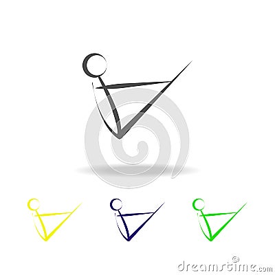 yoga multicolored icon. Element of healthy life multicolored icon. Signs and symbols collection icon can be used for web, logo, Stock Photo