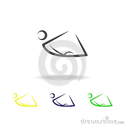 yoga multicolored icon. Element of healthy life multicolored icon. Signs and symbols collection icon can be used for web, logo, Stock Photo