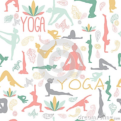 Yoga pattern Vector Illustration