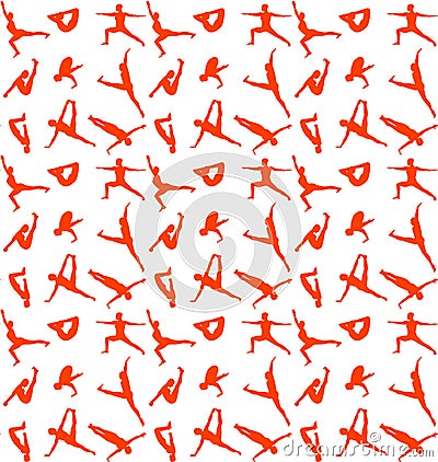 Yoga pattern seamless Vector Illustration