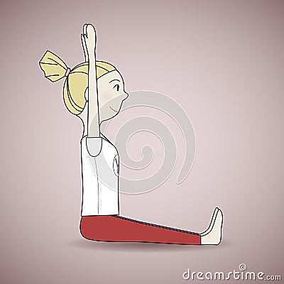 Yoga pose girl Vector Illustration
