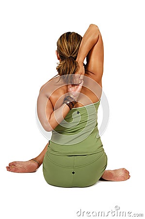 Yoga Pose Hands Behind Back Stock Images