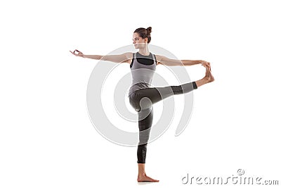 Yoga pose parivritta hasta padangushthasana Stock Photo