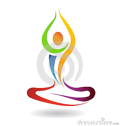 Yoga pose peace Vector Illustration