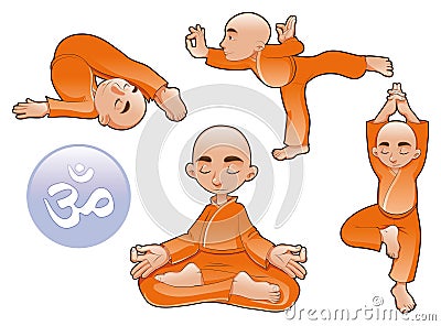 Yoga Positions Vector Illustration