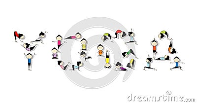 Yoga practice, concept for your design Vector Illustration