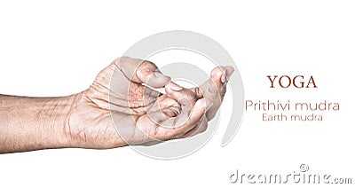 Yoga Prithivi mudra Stock Photo