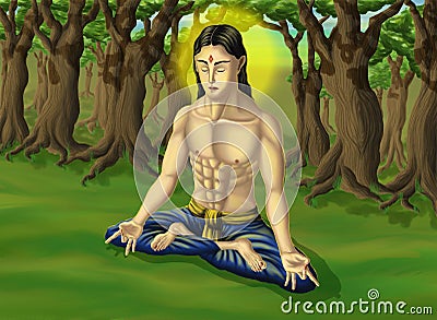 Yoga samadhi Stock Photo