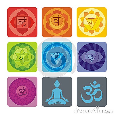 Yoga Set Vector Illustration