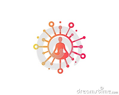 Yoga Share Icon Logo Design Element Vector Illustration