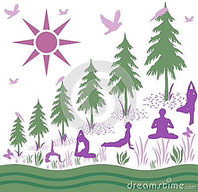 Yoga step background artwork design Stock Photo