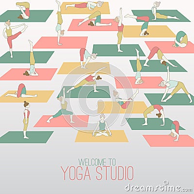 Yoga studio Vector Illustration