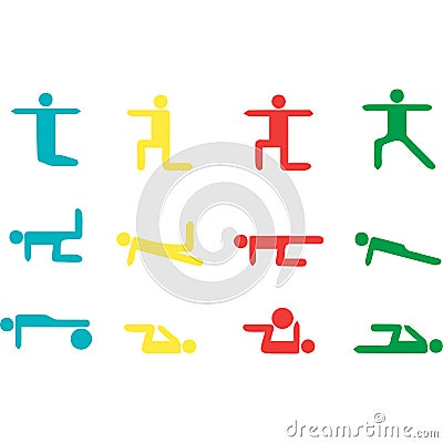 Yoga Vector graphic Design elements collection Vector Illustration
