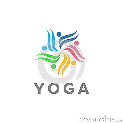 Yoga vector logo designs Vector Illustration