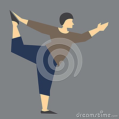 Yoga woman flat design Vector Illustration