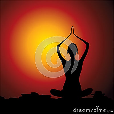 Yoga women figure Vector Illustration