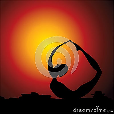 Yoga women figure Vector Illustration