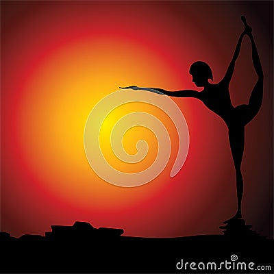 Yoga women figure Vector Illustration