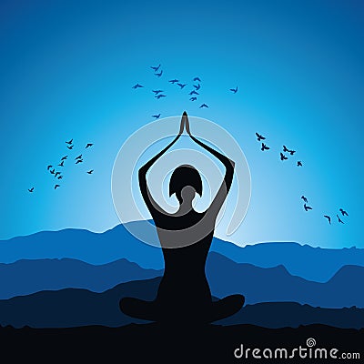 Yoga women figure Vector Illustration