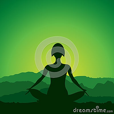 Yoga women figure Vector Illustration