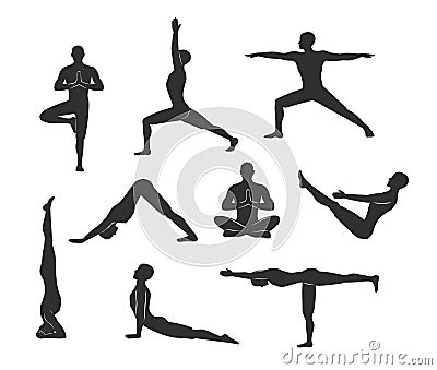 Yoga Workout, poses , asanas Stock Photo