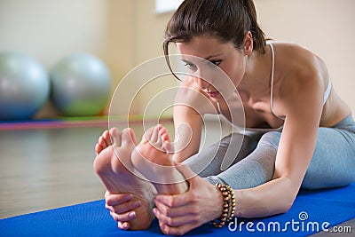 Yoga workout Stock Photo