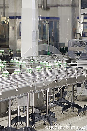 Yoghurt packaging line Editorial Stock Photo