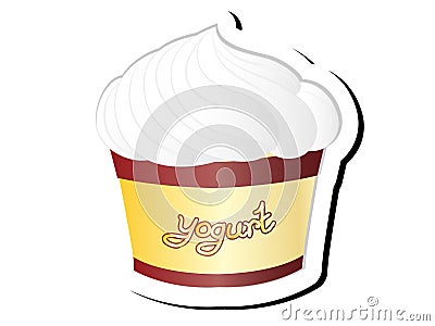 Yogurt Vector Illustration Stock Photo