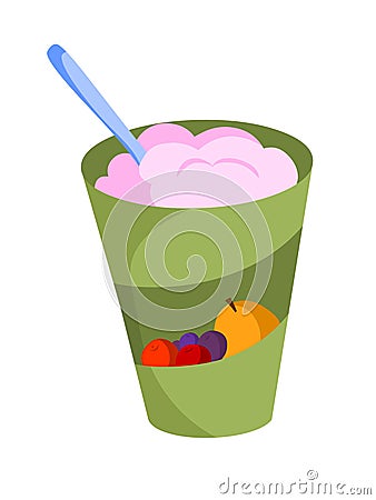 Yogurt.Vector illustration of yogurt.Vector food Vector Illustration