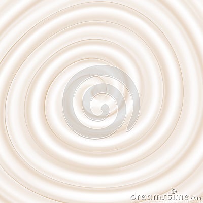 Yogurt. White swirl. Vector Illustration