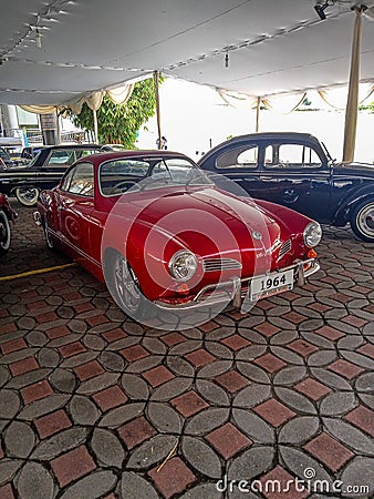 VW Karmann Ghia in a classic car show Editorial Stock Photo