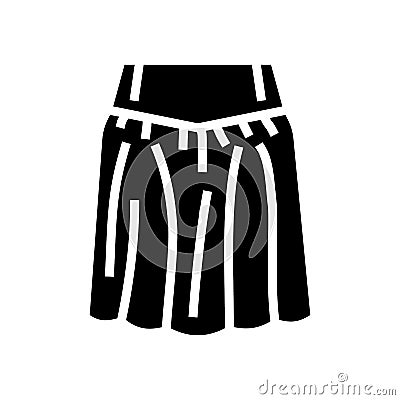 yoke skirt glyph icon vector illustration Cartoon Illustration