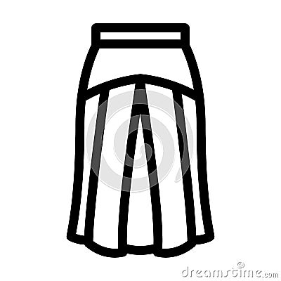 yoke skirt line icon vector illustration Cartoon Illustration