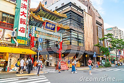 Yokohama japan 26 Jul 2018 : China town is the popular place for Editorial Stock Photo