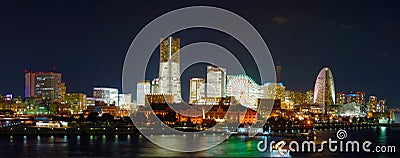 Yokohama night view panorama Stock Photo