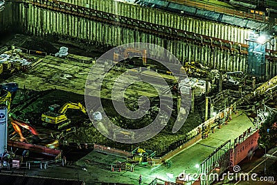 Yokohama night view and residential areas Stock Photo