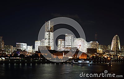 Yokohama night view Stock Photo