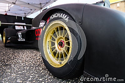 Yokohama racing tire on motorsport car Editorial Stock Photo