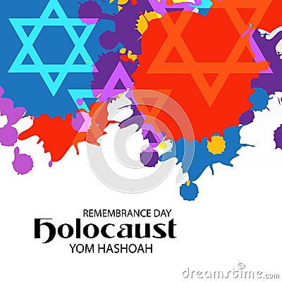 Yom Hashoah. Cartoon Illustration