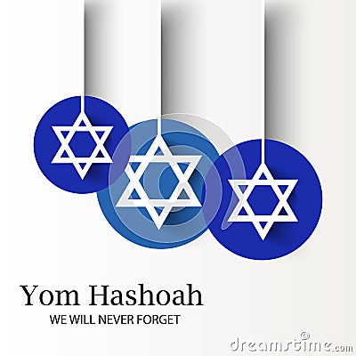 Yom Hashoah. Cartoon Illustration