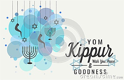 Yom kippur greeting Vector Illustration