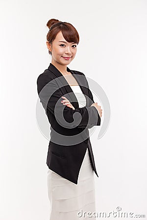 Yong pretty Asian business woman Stock Photo