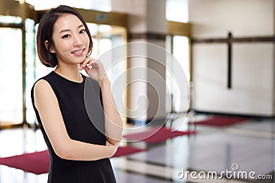 Yong pretty Asian business woman Stock Photo